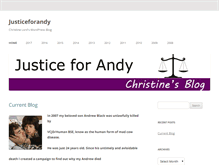 Tablet Screenshot of justiceforandy.com